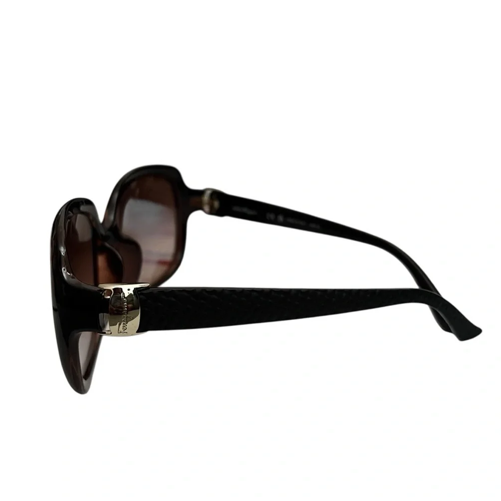 NWB Salvatore Ferragamo Brown Sunglasses Authentic Luxury Elegant Timeless